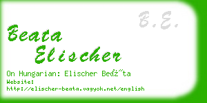 beata elischer business card